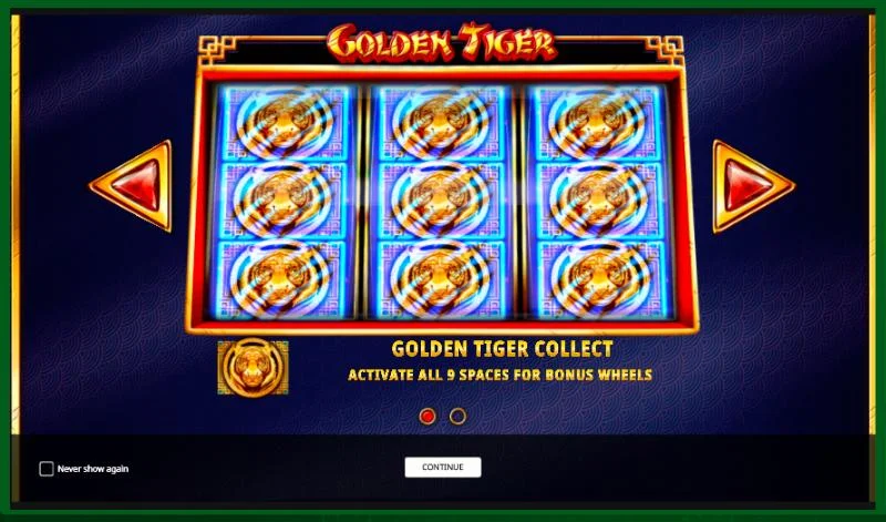 Golden Tiger Casino Mobile Interface